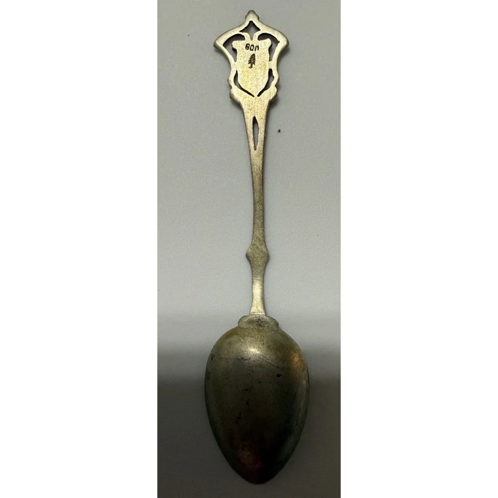 Vtg Antique 800 Silver Geneve Souvenir COLLECTOR SPOON